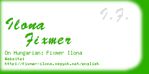 ilona fixmer business card